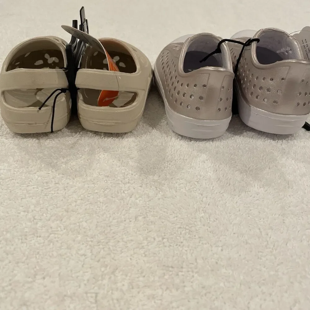 Set of 2 Pairs of Wonder Nation Girls Toddler Shoes Size 6 & 5/6 New with Tags